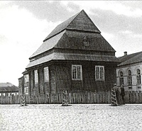 Kelmės senoji medinė sinagoga. XX a. 4 dešimt.