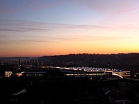 "Akropolio" apšvietimas (iš Kęstučio gatvės pusės).