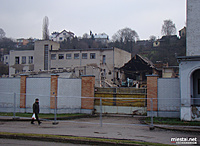 "Drobės" griovimo darbai. 2012 01 06