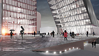 multifunkcinio centro desiniajame neries krante architekturiniai pasiulymai vizualizacijos 572074f36c8eb