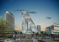 multifunkcinio centro desiniajame neries krante architekturiniai pasiulymai vizualizacijos 572074f01075e